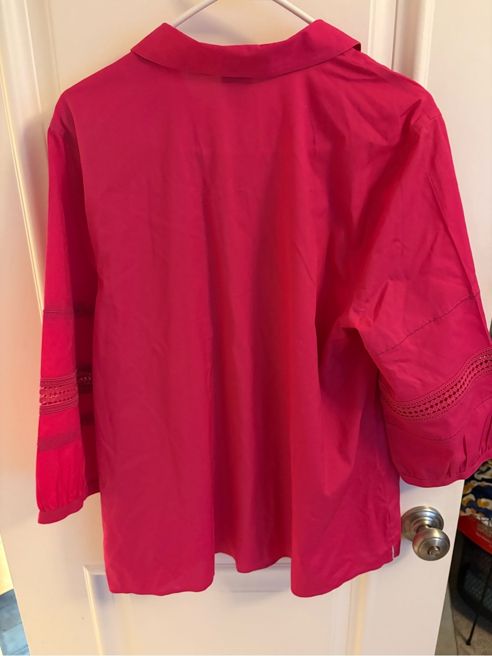 Chico's Bright Pink V Tunic Top - Picture 13 of 16